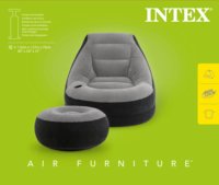 INTEX 68564 Canapé-lit gonflable portable moderne pour l'extérieur avec fonction de refroidissement pour le camping et la salle de séjour