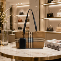 Sac fourre-tout pour femme en tricot à carreaux, sac à bandoulière léger avec sangle en PU et poche intérieure zippée, idéal pour le bureau et les voyages, vente en gros