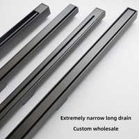 Drain de douche linéaire moderne en SUS304, insert de carrelage invisible, 300-1200mm, rectangulaire, personnalisable ODM OEM, pour salle de bain d'hôtel, appartement, salle de douche
