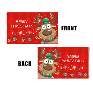 Drapeau <span class=keywords><strong>de</strong></span> Noël personnalisé en polyester 90X150CM en gros pour les célébrations <span class=keywords><strong>de</strong></span> festivals en plein air pour les agences <span class=keywords><strong>de</strong></span> voyages - Product Image 2