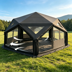 Grande tente de <span class=keywords><strong>camping</strong></span> gonflable hexagonale, hauteur 3,1 m, tissu TC 320g, imperméable, pour le <span class=keywords><strong>camping</strong></span> en groupe - Product Image 3