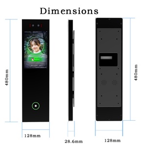 Contrôle d'accès pour ascenseur avec vision nocturne, audio unidirectionnel, réinitialisation, reconnaissance faciale et palmaire, écran tactile, lecteur RFID longue portée, empreinte digitale et QR - Product Image 4