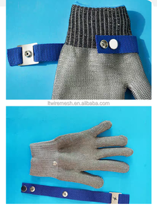Gants de travail anti-coupure en acier inoxydable supérieur avec maille métallique tissée pour boucher et cuisine - Product Image 4
