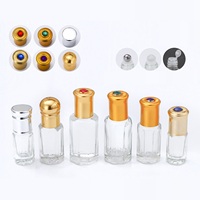 Flacon de parfum en verre rechargeable mini et petit format (3ml, 6ml, 9ml, 12ml) au design élégant, avec bille roll-on pour huile de massage corporel, sérum et attar
