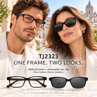 Montures de prescription TR90 avec clip solaire et verres TAC – Vente en gros de montures de lunettes – Ensemble de montures de lunettes