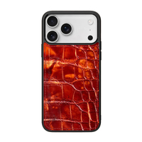 Coque de téléphone en cuir de crocodile véritable de haute qualité pour iPhone 18 17 Air – Vente en gros