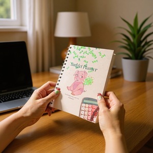 Budget Pig <b>Planner</b> Spiral Bound Digital Printing Household <b>Daily</b> Necessity <b>Notebook</b> - Product Image 1