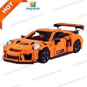 MOULD KING 13129 pädagogischer Sport-Kunststoff-Baubausatz Ziegelteile Luxusmodell Auto 911 Sportwagen Baustein für Kinder