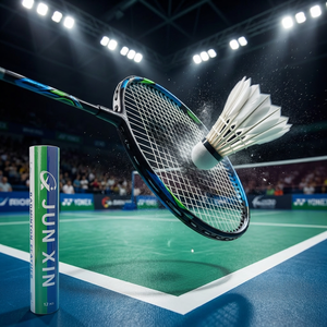 Plumas de bádminton JunXin de primera calidad, plumas de ganso con base de corcho natural para clubes profesionales, alternativa a Yonex/<span class=keywords><strong>RSL</strong></span> - Product Image 1