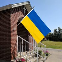 Top qualité vente chaude logo personnalisé en gros 3 * 5ft Ukraine drapeau national tous les pays drapeaux bannière d'affaires