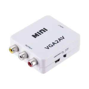 Переходник VGA-AV 1080p mini VGA2AV RCA, видео преобразователь, коаксиальный мониторинг хоста на RCA для телевизора