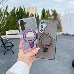 เคสโทรศัพท์มือถือสำหรับ <span class=keywords><strong>Samsung</strong></span> A52/52/52/<span class=keywords><strong>54</strong></span>/55/56ขาตั้งแหวนโลหะแวววาวแวววาวโปร่งใสโลโก้ที่กำหนดเอง - Product Image 4