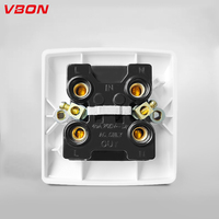 VBQN Arabie Saoudite Irak Kenya PC 45A 250V AC Commutateurs UK Standard Interrupteurs muraux électriques Prise avec indicateur LED néon
