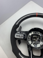 Mercedes-Benz Sportlenkrad mit 3/4 Speichen Upgrade aus Kohlefaser und Leder für A45, C-Klasse, E-Klasse, S-Klasse