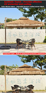<span class=keywords><strong>Parasol</strong></span> d'extérieur grand format carré/rond pour hôtel, <span class=keywords><strong>prix</strong></span> d'usine <span class=keywords><strong>en</strong></span> gros, avec logo personnalisé, idéal pour le jardin - Product Image 6