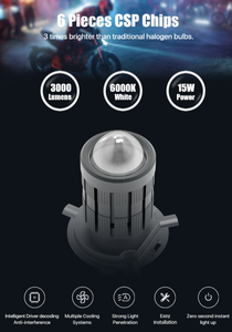 Bombilla LED para Motocicleta MOTO H4, 3000LM, 6000K, Refrigeración por Ventilador de Aluminio, Súper Brillante, Fácil de Instalar, Alta Relación Calidad-Precio - Product Image 2