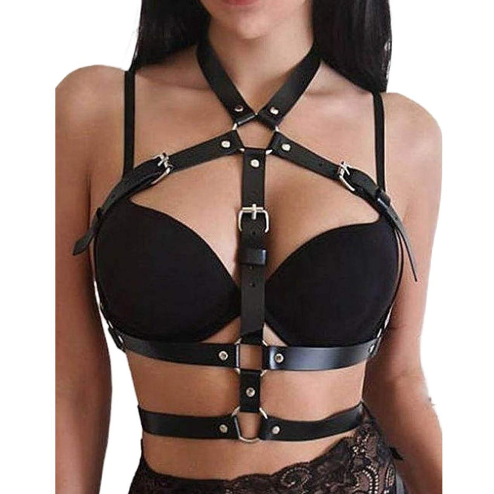 Gothic Garter Belt - Punk Leather Adjustable Harness Gothic Garter Belt - Punk Leather Adjustable Harness