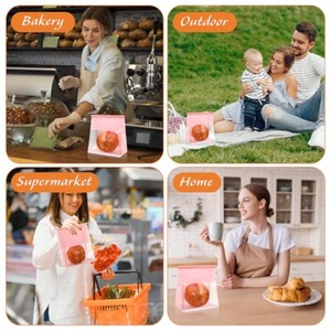 Bolsa <span class=keywords><strong>de</strong></span> Papel Kraft Personalizada para Pan Francés, Galletas, Pasteles, Bizcochos, con Ventana - Product Image 6
