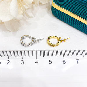 Accesorio de Plata S925 para DIY, Cuentas Redondas de 8-15 mm y Hebilla con Patrón de Flujo, con Bandeja Vacía 30681 para Perlas Sueltas - Product Image 3