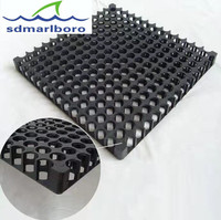 Planche de drainage en gazon artificiel noir de 30 mm d'épaisseur, tapis de drainage pour espaces extérieurs, aménagements paysagers, pour la maison, les parkings