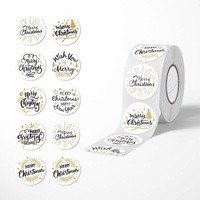 Autocollants d'arbre de Noël en stock étiquettes adhésives de vacances en vrac personnalisables pour le scrapbooking emballage de cadeaux vert rouge