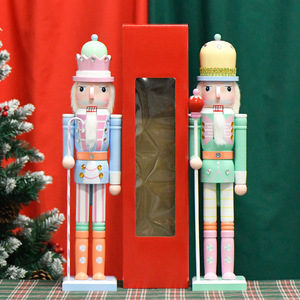 YUELIAN YL-031002 50 CM Soldat Casse-Noisette de Noël Moderne en Bois Massif, Figurine Décorative d'Intérieur Sérigraphiée SiYL - Product Image 2