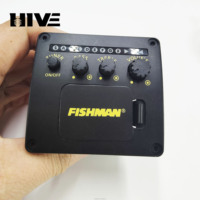 Préampli égaliseur 2 bandes HIVE pour guitare acoustique AEQ-2T avec accordeur et égaliseur piézo