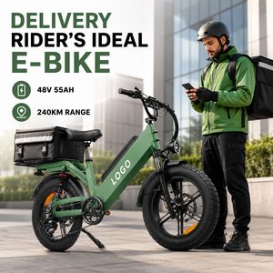 Bicicleta Eléctrica de Carga de Largo Alcance 48V 55AH, Neumático Grueso de 20 Pulgadas, 48V 750W, Cuadro de Aluminio, Freno de Disco, 7 Velocidades, Personalización OEM - Product Image 1