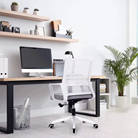 Chaise de bureau exécutive moderne Guanfu 8007-2, chaise pivotante ergonomique de haute qualité, réglable, avec roulettes, en tissu maillé inclinable