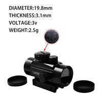 YINGJI 1x40 Lunette de visée à point rouge en aluminium avec double illumination rouge/verte et laser rouge