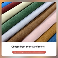 Cuir synthétique en PU de 1,4 mm d'épaisseur, imitation cuir de vachette, velours, microfibre, daim, pour sacs et chaussures