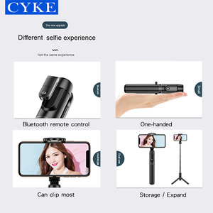 CYKE M12 trépied extensible Bluetooth Selfie Stick support sans fil trépied de poche Anti-secousse Selfie support Selfie - Product Image 5