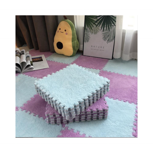 <span class=keywords><strong>Tapis</strong></span> modernes épais et doux à poils longs <span class=keywords><strong>Puzzle</strong></span> à emboîtement Carreaux de <span class=keywords><strong>tapis</strong></span> Peluche Moelleux Eva Mousse pour enfants Coupe Pile Technique Usine - Product Image 5
