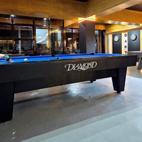 Table de billard professionnelle en ardoise noire de qualité supérieure, prix fabricant, norme internationale, retour de boules, table de billard diamant 9 pieds