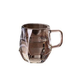 Tazza di vetro esagonale con manico resistente al calore per uso domestico per tè e caffè - Product Image 1