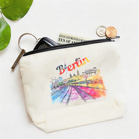 Dompet Kanvas Wanita Model Gelang Kunci, Fashionable, Dilengkapi Resleting, Tempat Kartu, dan Kantong Koin - Promo!
