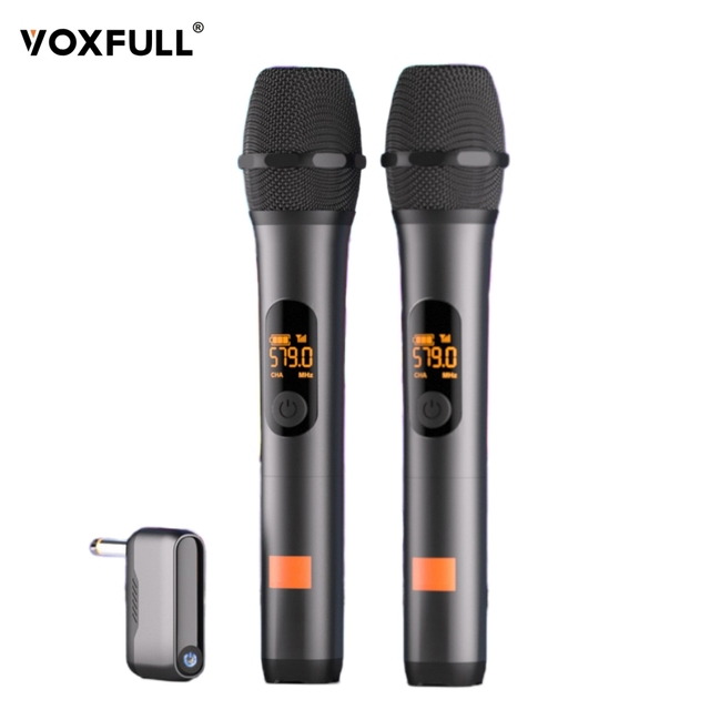 Voxfull M23 Professional One - Drag - Two Wireless Microphone System for Family Karaoke and Outdoor Singing