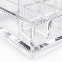 Présentoir à pilules en acrylique personnalisé, étagère de rangement transparente pour médicaments, présentoir de comptoir à compartiments pour la maison, ensemble de panneaux avec logo OEM