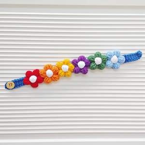 <span class=keywords><strong>Collar</strong></span> tejido a mano al por mayor de fábrica, <span class=keywords><strong>Collar</strong></span> de flores de amor, <span class=keywords><strong>Collar</strong></span> de gato y perro, joyería bonita, <span class=keywords><strong>Collar</strong></span> decorativo para mascotas - Product Image 2