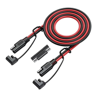 Câble d'extension SAE vers SAE, cordon de prise solaire 16AWG, conducteur en cuivre pur isolé en caoutchouc, étanche pour batteries de voiture