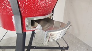 Gril en céramique d'arrière-cour extérieur de 24 pouces fumeur Kamado vente en gros Pit patron Parrila énorme Barbecu Allemand chariot à Cocktail fumeur - Product Image 3