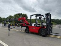 Chariot télescopique Jiangwei avec grue arrière, capacité nominale de 4800 kg, hauteur de levage maximale de 12250 mm, origine Hubei, bras de grue pour chariot élévateur