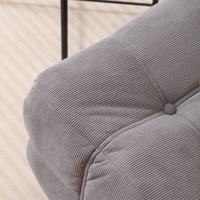 Canapé-lit de loisirs inclinable sans cadre, entièrement rembourré en éponge, capitonné, en tissu microfibre et velours côtelé pour salons, balcons, chambres