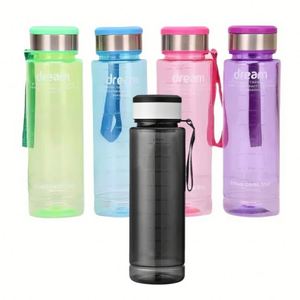 Botella de Agua Deportiva al por Mayor, Botella de Plástico PET Minimalista y Elegante con Cuerda para Mujer - Product Image 3
