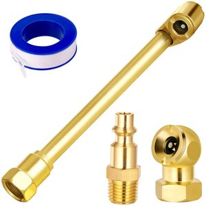 Aluminum Alloy Air Pump Nozzle 1/4 Npt <b>Threaded</b> Copper Plated Pneumatic <b>Tool</b> Accessory - Product Image 5