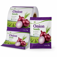 Rouleau de film d'emballage pour graines de carotte, imprimé en héliogravure personnalisé, résistant à l'humidité, pour sachets de graines de légumes de 10g