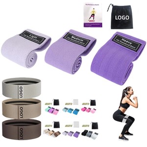 Custom Logo Yoga Exercise Hip <b>Bands</b> Set Fitness <b>Workout</b> Anti-Slip Eco-Friendly Polyester Cotton & Latex Booty Resistance <b>Bands</b> - Product Image 6
