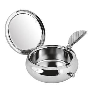 Cendrier moderne avec couvercle personnalisable en métal (aluminium) pour usage intérieur/extérieur, 53 mm D, 21 mm H, petite taille, sans fumée, pour bureaux et hôtels - Product Image 1