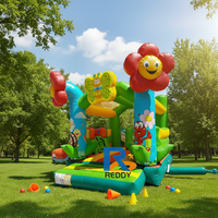 Château gonflable en PVC durable à thème floral pour enfants, château gonflable pour sauter en plein air et en intérieur, vente de châteaux gonflables