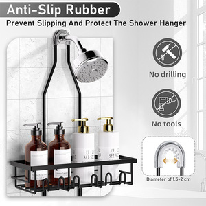 Bathroom Shower Rack 3 Tier <b>Wall</b> Mounted <b>Corner</b> Storage <b>Shelf</b> 60X70cm Durable Shampoo Organizer - Product Image 3